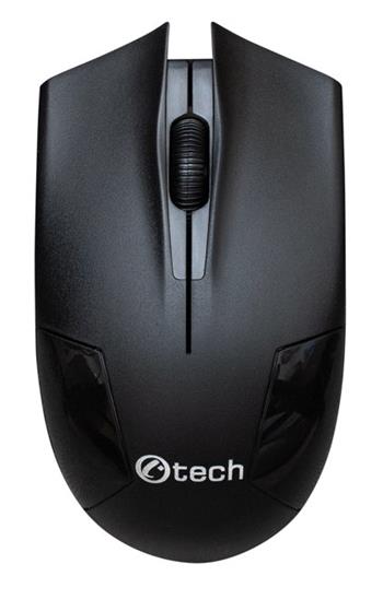 C-TECH myš WLM-08, černá, bezdrátová, 1200DPI, 3 tlačítka, USB nano receiver (WLM-08)