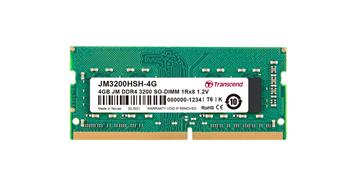 Transcend paměť 4GB (JetRam) SODIMM DDR4 3200 1Rx8 CL22 (JM3200HSH-4G)