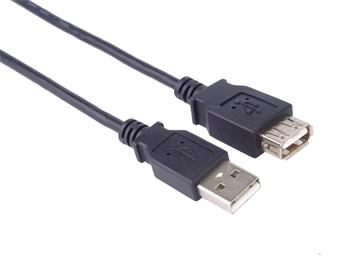 PremiumCord USB 2.0 kabel prodlužovací, A-A, 1m černá (kupaa1bk)
