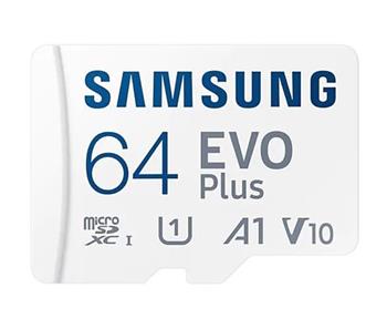 Samsung EVO Plus/micro SDXC/64GB/130MBps/UHS-I U1 / Class 10/+ Adaptér (MB-MC64KA/EU)