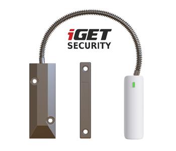 iGET SECURITY EP21 - Bezdrátový magnetický senzor pro železné dveře/okna/vrata pro alarm iGET SECURITY M5, dosah 1km (75020621)