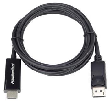 PremiumCord DisplayPort 1.2 na HDMI 2.0 kabel pro rozlišení 4Kx2K@60Hz, 1m (kportadk04-01)