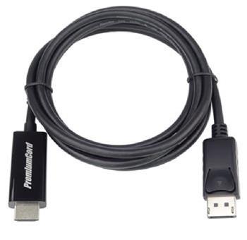 PremiumCord DisplayPort 1.2 na HDMI 2.0 kabel pro rozlišení 4Kx2K@60Hz, 2m (kportadk04-02)