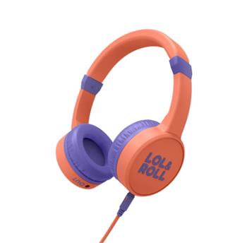 ENERGY Sistem Lol&Roll Pop Kids Headphones Orange, navržená speciálně pro děti, omezením hladiny zvuku, Music Share (451869)