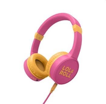 Energy Sistem Lol&Roll Pop Kids Headphones Pink, navržená speciálně pro děti, omezením hladiny zvuku, Music Share (451876)