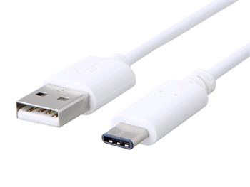 C-TECH kabel USB 2.0 AM na Type-C kabel (AM/CM), 2m, bílý (CB-USB2C-20W)