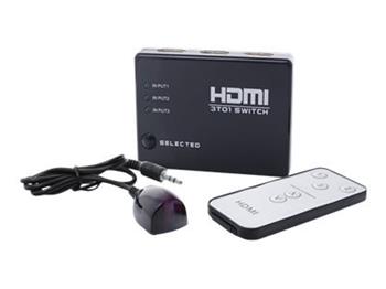 Savio HDMI Video přepínač 3x1 + dálkový ovladač, rozlišení až 1920 x 1200 (SAVKABELCL-28)