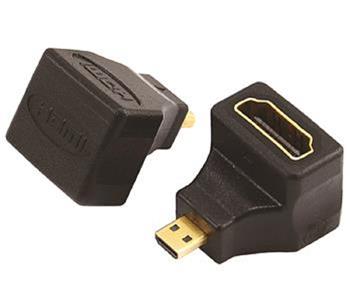 PremiumCord Adapter Micro HDMI Male na HDMI Female zahnutý do pravého úhlu 90° (kphdma-24)