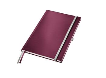 LEITZ Zápisník STYLE A4, tvrdé desky, linkovaný, granátově červená (44750028)