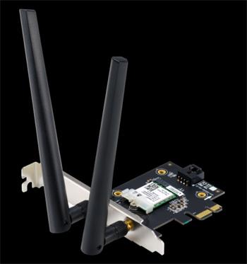 ASUS PCE-AX1800 Dual Band PCI-E WiFi 6 (802.11ax). Bluetooth 5.2, zabezpečení sítě WPA3, OFDMA a MU-MIMO (90IG07A0-MO0B00)