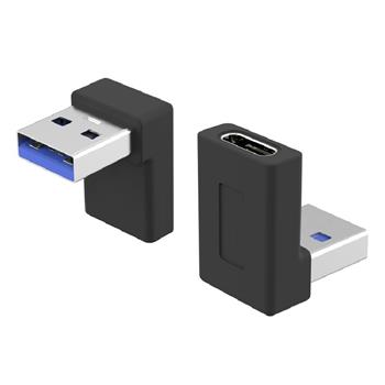 PremiumCord zahnutá 90° redukce USB-C Female na USB3.0 typ A Male (kur31-27)