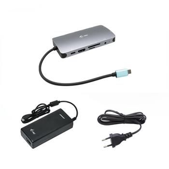 i-tec USB-C Metal Nano Dock HDMI/VGA with LAN + Power Delivery 100 W + zdroj 112W (C31NANOVGA112W)