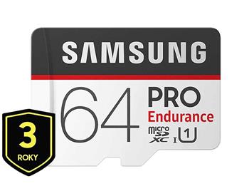 Samsung PRO Endurance/micro SDXC/64GB/100MBps/UHS-I U1 / Class 10/+ Adaptér (MB-MJ64KA/EU)