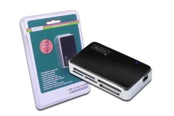DIGITUS Čtečka karet USB 2.0, All-in-One podporuje T-Flash, včetně kabelu USB A/M na mini USB (DA-70322-2)