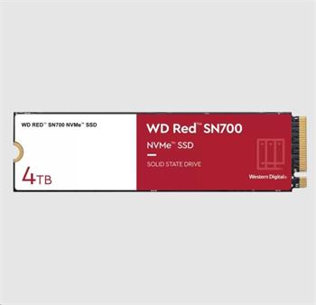 WD RED SSD NVMe 4TB PCIe SN700, Geb3 8GB/s, (R:3400/W:3100 MB/s) TBW 5100 (WDS400T1R0C)