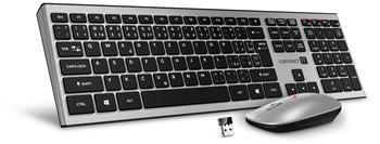 CONNECT IT Combo bezdrátová stříbrná klávesnice + myš, (+2x AAA +1x AA baterie zdarma), CZ + SK layout (CKM-9010-SL)