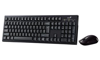 GENIUS KM-8101 set klávesnice a myši, bezdrátový, CZ+SK layout, 2,4GHz, mini USB přijímač, černý (31340014403)