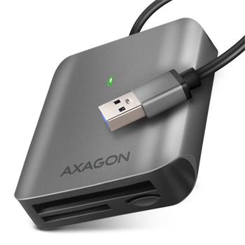 Axagon CRE-S3, hliníková vysokorychlostní USB-A 3.2 Gen 1 čtečka paměťových karet. 3 sloty, UHS-II (CRE-S3)