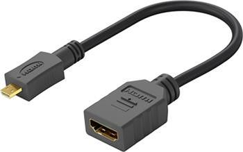 PremiumCord Flexi adaptér HDMI Typ A samice - micro HDMI Typ D samec pro ohebné zapojení (kphdma-35)