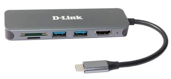D-Link DUB-2327 6-in-1 USB-C Hub with HDMI/Card Reader/Power Delivery (DUB-2327)