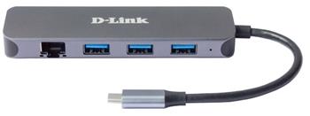 D-Link DUB-2334 5-in-1 USB-C Hub with Gigabit Ethernet/Power Delivery (DUB-2334)