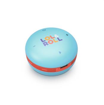Energy Sistem Lol&Roll Pop Kids Speaker Blue, Přenosný Bluetooth repráček s výkonem 5 W a funkcí omezení výkonu (454969)