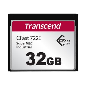 Transcend 32GB INDUSTRIAL TEMP CFAST CFX722I (MLC) paměťová karta (SLC mode), 510MB/s R, 355MB/s (TS32GCFX722I)