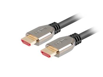 LANBERG Ultra High Speed HDMI 2.1 kabel, 48 Gbps, 8K@60Hz, 5K@120Hz, délka 1m, černý, zlacené konektory (CA-HDMI-30CU-0010-BK)