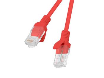 LANBERG Patch kabel CAT.5E UTP 2M červený Fluke Passed (PCU5-10CC-0200-R)