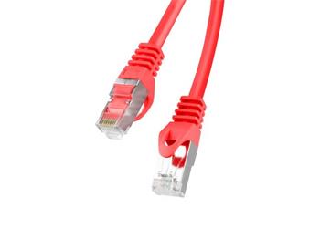 LANBERG Patch kabel CAT.6 FTP 0.25M červený Fluke Passed (PCF6-10CC-0025-R)