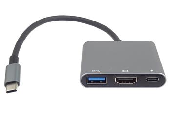 PremiumCord Adaptér USB-C na HDMI + USB3.0 + PD, rozlišení 4K a FULL HD 1080p (ku31hdmi20)