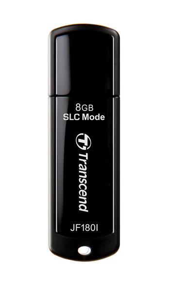 Transcend 8GB JetFlash 180I, USB 3.0 průmyslový flash disk (SLC mode), 155MB/s R, 135MB/s W, černá (TS8GJF180I)