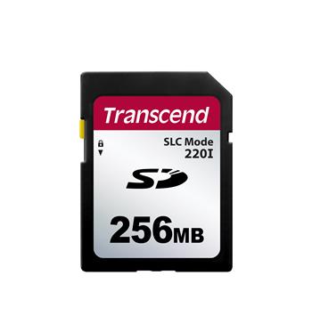 Transcend 256MB SD220I MLC průmyslová paměťová karta (SLC mode), 22MB/s R,20MB/s W, černá (TS256MSDC220I)