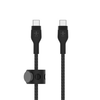 Belkin USB-C na USB-C kabel, 1m, černý - odolný PRO Flex (CAB011bt1MBK)