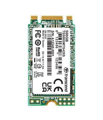 TRANSCEND MTS425S 500GB SSD disk M.2 2242, SATA III 6Gb/s (3D TLC), 530MB/s R, 480MB/s W (TS500GMTS425S)