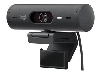 Logitech webkamera BRIO 500, Full HD, 4x zoom,RightLight 4 s HDR, grafitová,USB-C (960-001422)