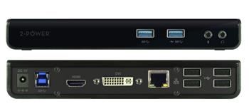 2-Power USB 3.0 Dokovací stanice Dual Display (1xDVI 1xHDMI 1x RJ45 2 xUSB 3.0 4xUSB 2.0 2xaudio) (DOC0101A)