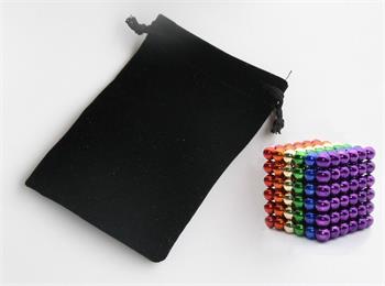 NEOCUBE DUHA 5mm + sametový sáček, bez krabičky, mix 6 barev, 216ks