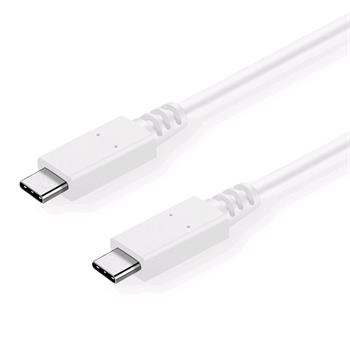 C-TECH Kabel USB 3.2, Type-C (CM/CM), PD 100W, 20Gbps, 2m, bílý (KABCT1CD3)