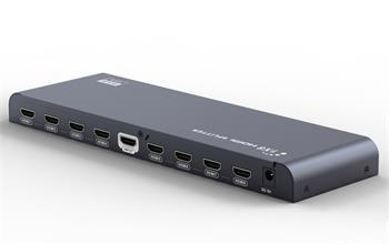 PremiumCord HDMI 2.0 splitter 1-8 porty, 4K x 2K/60Hz, FULL HD, 3D, černý (khsplit8f)