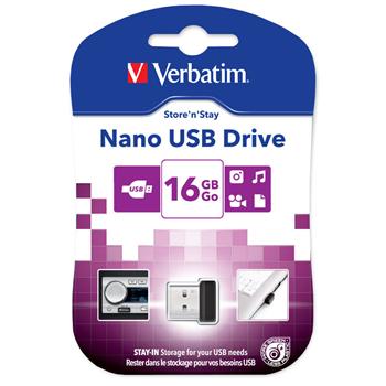 VERBATIM Store 'n' Stay NANO 16GB USB 2.0 černá (97464)