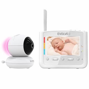 EVOLVEO BabyMonitor NL4, Dětská chůvička s nočním světlem a otočnou kamerou (CAM-NL4)