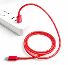 Crono kabel USB 2.0/ USB A samec - microUSB samec, 1,0m, červený premium (F167R)