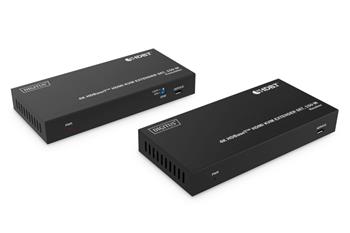 DIGITUS DS-55522 HDBaseT KVM Extender Set, 150 m 4K/60Hz, USB 1.1, PoC, IR, černý (DS-55522)