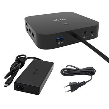 I-tec USB-C HDMI + Dual DP Docking Station with Power Delivery 100 W + i-tec Universal Charger 112 W (C31TRI4KDPDPRO100)