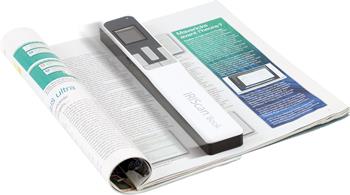 IRIScan Book 5 White skener, A4, přenosný,barevný, 1200 dpi , s baterií, USB, micro SD, 1,5" display, bílý (458739)