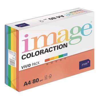 Image Coloraction kancelářský papír A4/80g, Mix intenzivní 5x20, mix - 100 (431936)