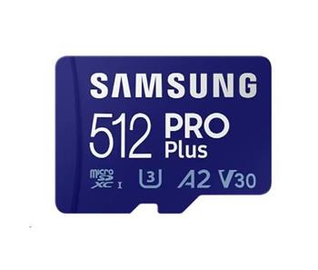 Samsung/micro SDXC/512GB/180MBps/Class 10/+ Adaptér/Modrá (MB-MD512SA/EU)