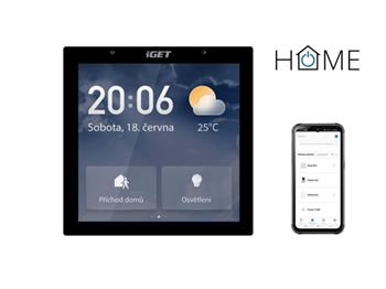 iGET HOME Gateway GW6 - LCD 4" brána Wi-Fi/Zigbee 3.0/Bluetooth, 230V (75020812)