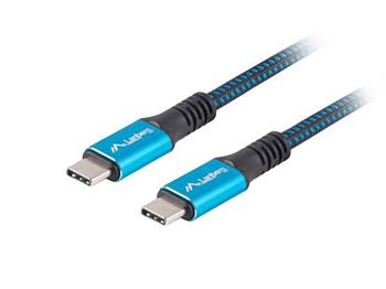 Lanberg USB-C M/M 4.0 kabel 0,5m 100W 8K 30Hz modro-černá (CA-CMCM-45CU-0005-BK)